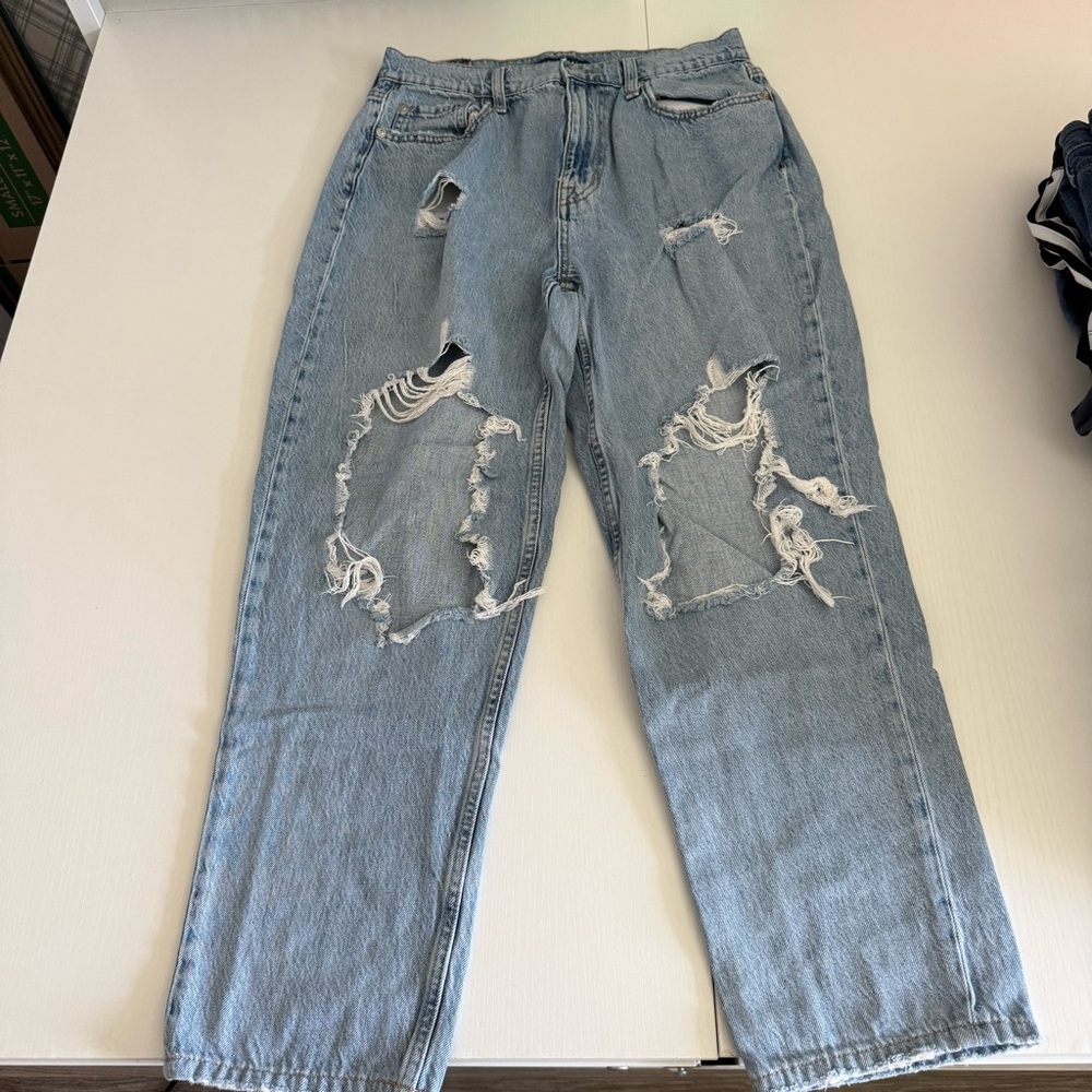Aeropostale Light Blue Distressed Women Jeans